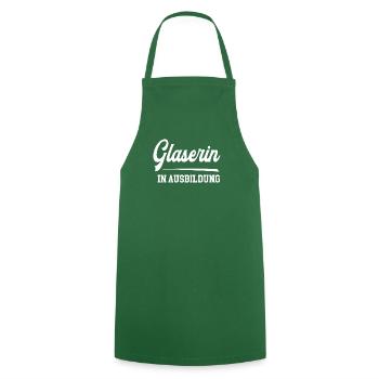 Glaserin Ausbildung Glaserazubine Lehre Azubi - Kochschürze - Grün - Vorne - AI Model Male 185 dark (185cm)