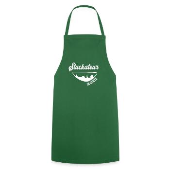 Stuckateur Rente Rentner Stukkateur Ruhestand - Kochschürze - Grün - Vorne - AI Model Male 185 dark (185cm)