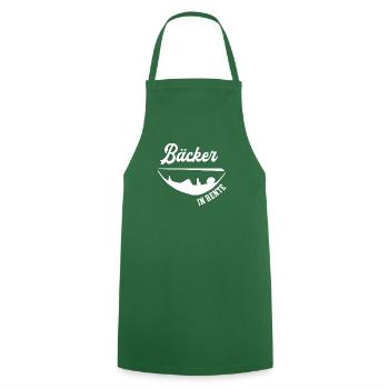 Bäcker Rente Rentner Bäckerei Ruhestand - Kochschürze - Grün - Vorne - AI Model Male 185 dark (185cm)