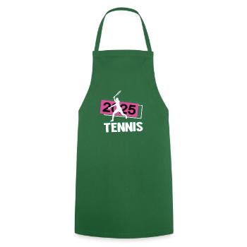 Tennis 2025 Tennistrainerin Tennisspielerin in 25 - Kochschürze - Grün - Vorne - AI Model Male 185 dark (185cm)