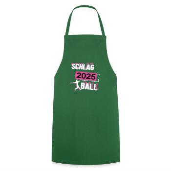 Schlagball 2025 Schlagballerin Schlagballspielerin - Kochschürze - Grün - Vorne - AI Model Male 185 dark (185cm)