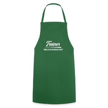 Trainer Chef Selbstständigkeit Fitnessstudio - Kochschürze - Grün - Vorne - AI Model Male 185 dark (185cm)