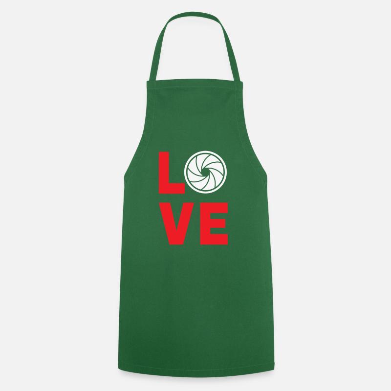 Amour - Tablier de cuisine - vert foncé