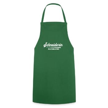 Schneiderin Ausbildung Lehre Azubi Schneiderlehre - Kochschürze - Grün - Vorne - AI Model Male 185 dark (185cm)