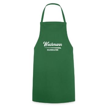 Wachmann Ausbildung Wachmannazubi Lehre Azubi - Kochschürze - Grün - Vorne - AI Model Male 185 dark (185cm)