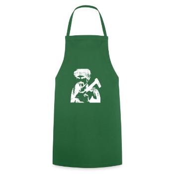 Bûcheron avec chapeau de hache et de castor - Tablier de cuisine - vert foncé - Devant - AI Model Male 185 dark (185cm)