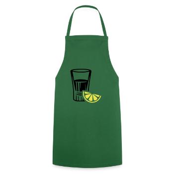 logo en verre à plomb - Tablier de cuisine - vert foncé - Devant - AI Model Male 185 dark (185cm)