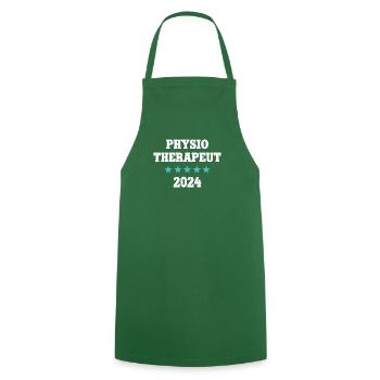 Physiotherapie 2024 Ausbildung Physio Therapeut - Kochschürze - Grün - Vorne - AI Model Male 185 dark (185cm)