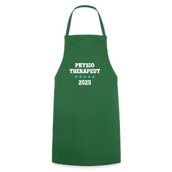 Physiotherapie Ausbildung Physio Therapeut 2025 - Kochschürze - Grün - Vorne - AI Model Male 185 dark (185cm)