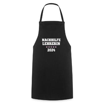 Nachhilfe Lehrerin 2024 Schule Nachhilfe Geben - Kochschürze - Schwarz - Vorne - AI Model Male 185 dark (185cm)