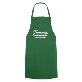 Trainerin in Ausbildung Trainerausbildung Trainer - Kochschürze - Grün - Vorne - AI Model Male 185 dark (185cm)