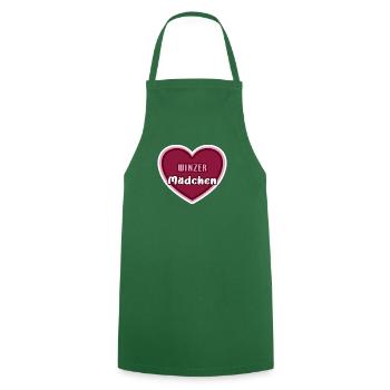 Winzer Mädchen Kind Winzermädchen Winzerin - Kochschürze - Grün - Vorne - AI Model Male 185 dark (185cm)