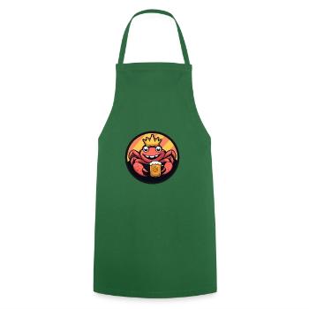 Crabe Crabe Bière - Tablier de cuisine - vert foncé - Devant - AI Model Male 185 dark (185cm)