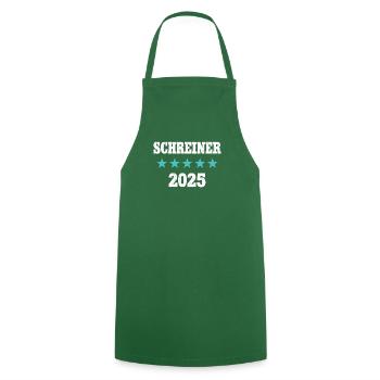 Schreiner 2025 Ausbildung Prüfung Meister Azubi - Kochschürze - Grün - Vorne - AI Model Male 185 dark (185cm)