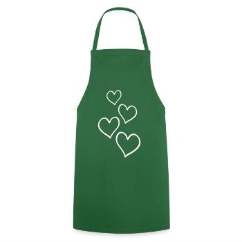 Herzen Love Symbol - Kochschürze - Grün - Vorne - AI Model Male 185 dark (185cm)