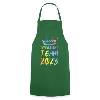 Après-ski 2023 - Cooking Apron - green - Front - AI Model Male 185 dark (185cm)
