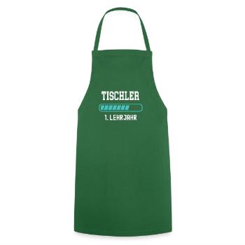 Tischler Ausbildung 1 Lehrjahr 1. Ausbildungsjahr - Kochschürze - Grün - Vorne - AI Model Male 185 dark (185cm)