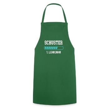 Schuster Ausbildung 1 Lehrjahr 1. Ausbildungsjahr - Kochschürze - Grün - Vorne - AI Model Male 185 dark (185cm)