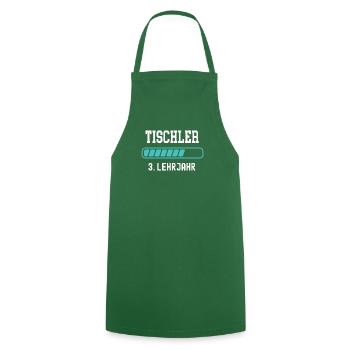 Tischler Ausbildung 3 Lehrjahr 3. Ausbildungsjahr - Kochschürze - Grün - Vorne - AI Model Male 185 dark (185cm)