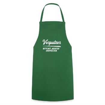 Verputzer Meister Verputzermeister Stukkateur Chef - Kochschürze - Grün - Vorne - AI Model Male 185 dark (185cm)