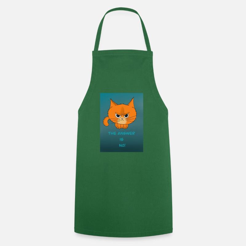 The answer is no - Cooking Apron - green