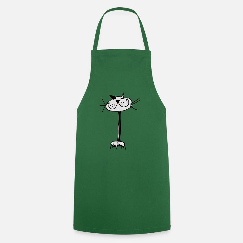 Cat - Tablier de cuisine - vert foncé