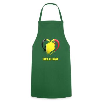 Belgium Heart - Découvrez des designs uniques - Tablier de cuisine - vert foncé - Devant - AI Model Male 185 dark (185cm)