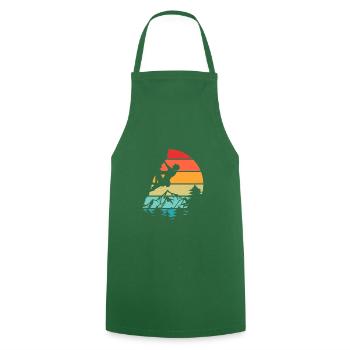 Trad Climbing Bouldering - Cooking Apron - green - Front - AI Model Male 185 dark (185cm)
