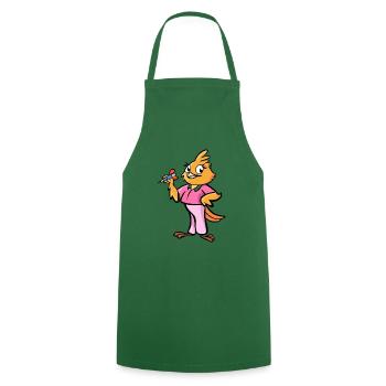 Dart Bird / Dart Playing Bird - Cooking Apron - green - Front - AI Model Male 185 dark (185cm)