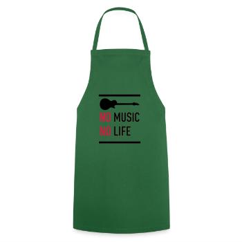 Pas de musique pas de vie - Tablier de cuisine - vert foncé - Devant - AI Model Male 185 dark (185cm)
