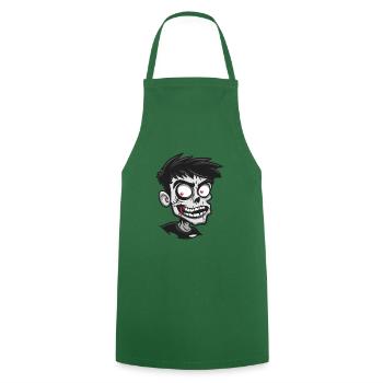 Zombie Halloween Comic Gruselig - Kochschürze - Grün - Vorne - AI Model Male 185 dark (185cm)