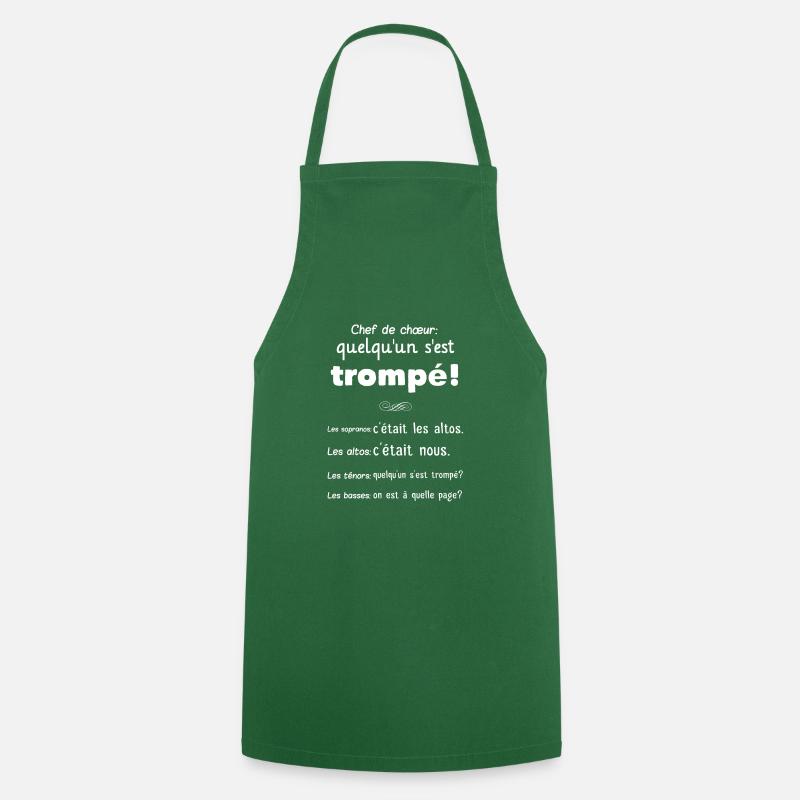 Chef de choeur Quelqu'un s'est trompé Les sopranos - Tablier de cuisine - vert foncé