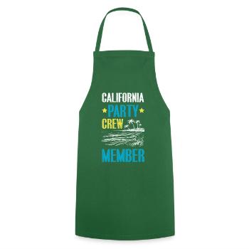 Équipe de fête en Californie - Tablier de cuisine - vert foncé - Devant - AI Model Male 185 dark (185cm)