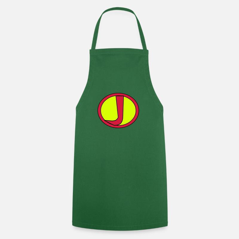 Super, Superheld, Superheldin, Hero, J - Tablier de cuisine - vert foncé