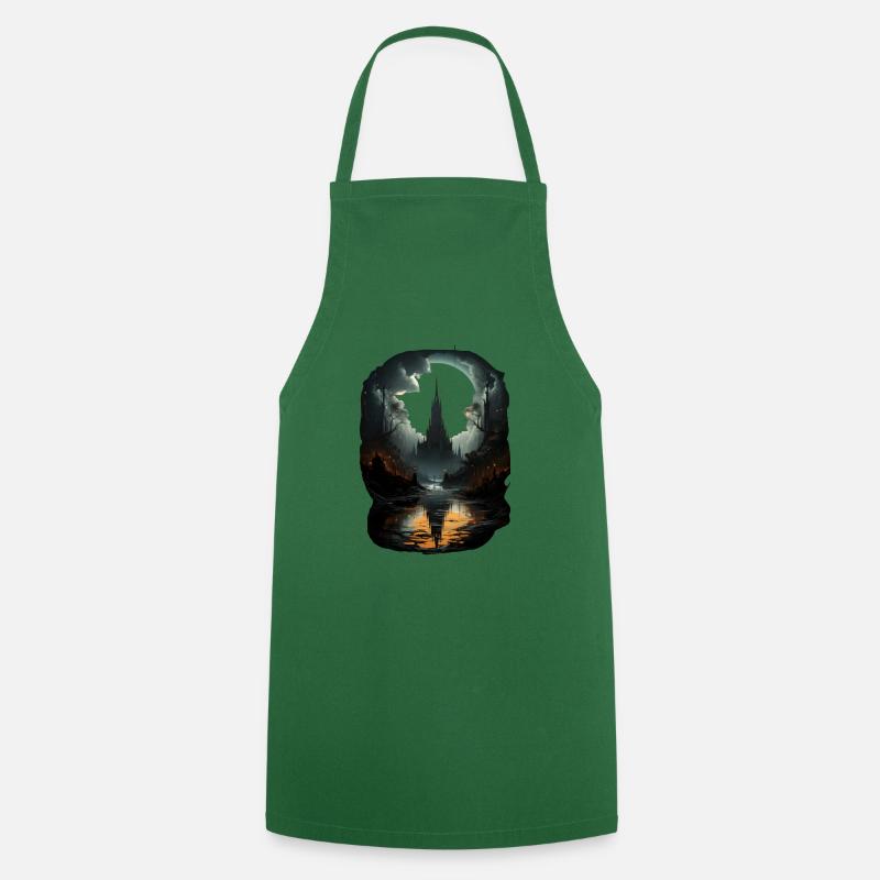 Gothique - Tablier de cuisine - vert foncé