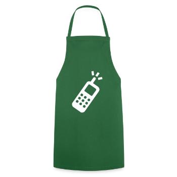 Oldschool mobile phone - Cooking Apron - green - Front - AI Model Male 185 dark (185cm)