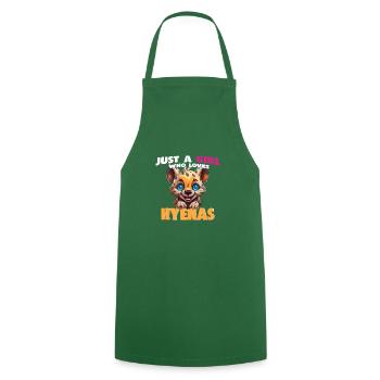 Just a Girl who loves Hyenas - Cooking Apron - green - Front - AI Model Male 185 dark (185cm)