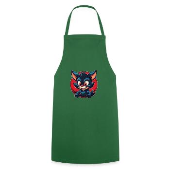 Super cute tasmanian Devil retro style - Cooking Apron - green - Front - AI Model Male 185 dark (185cm)