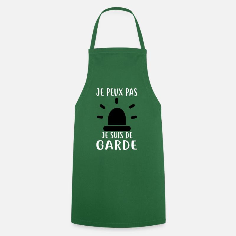 JE SUIS DE GARDE - Tablier de cuisine - vert foncé