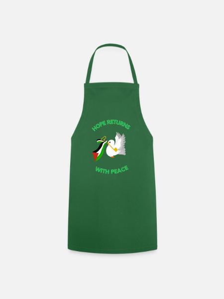 Hope Returns with Peace - Palestine Design - Kochschürze - Grün
