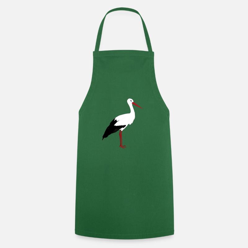 Stork stands - Cooking Apron - green