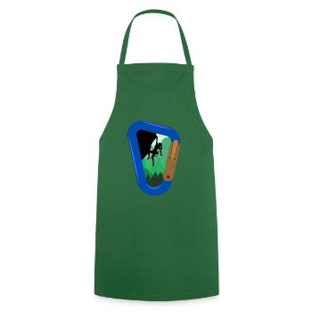 Bouldering Rock Climbing - Cooking Apron - green - Front - AI Model Male 185 dark (185cm)