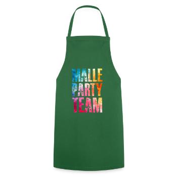 Malle Party Team Bunt - Kochschürze - Grün - Vorne - AI Model Male 185 dark (185cm)