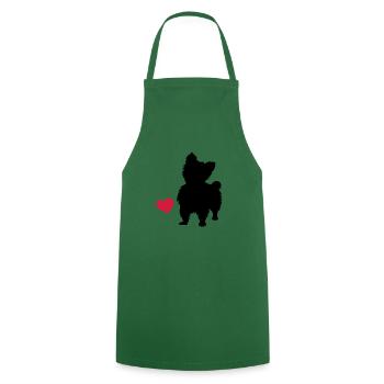 Yorkshire Terrier - Tablier de cuisine - vert foncé - Devant - AI Model Male 185 dark (185cm)