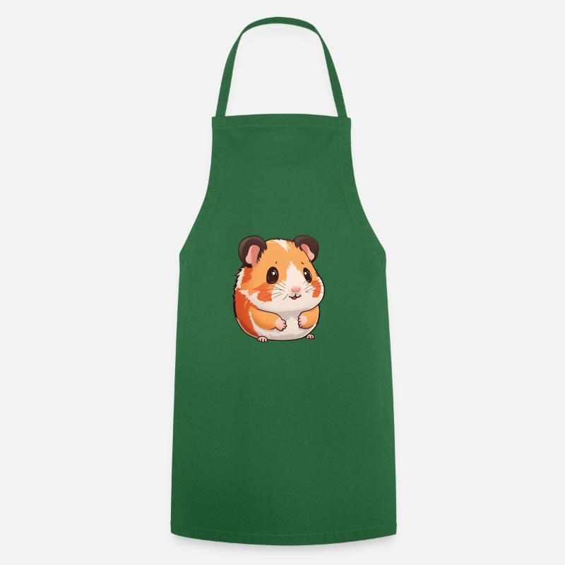 Totally cute hamster - Cooking Apron - green