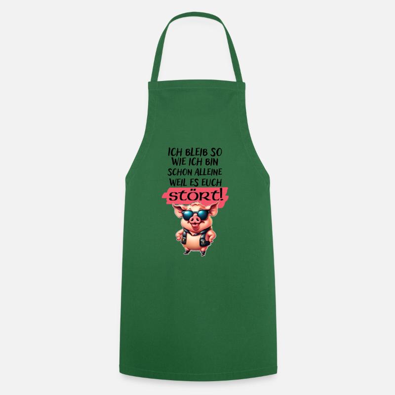 Je reste comme je dis une déclaration drôle - Tablier de cuisine - vert foncé