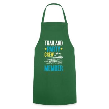 Thaïlande Party Crew - Tablier de cuisine - vert foncé - Devant - AI Model Male 185 dark (185cm)