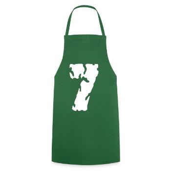 Maillot 7 numéros - Tablier de cuisine - vert foncé - Devant - AI Model Male 185 dark (185cm)