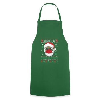 Christmas Santa Claus Gifts - Cooking Apron - green - Front - AI Model Male 185 dark (185cm)