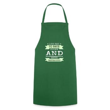 Dinosaur Tshirt Pastry Chef Christmas Vacation - Cooking Apron - green - Front - AI Model Male 185 dark (185cm)